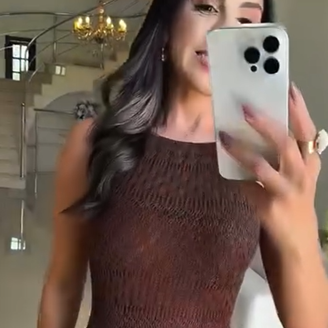 Vestido Maxi Crochet Amaranto