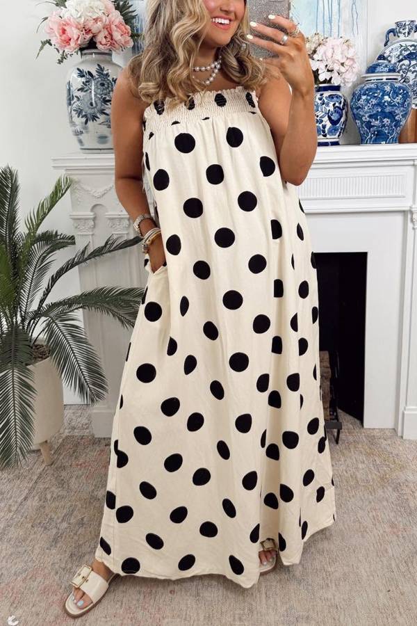 Vestido Largo Lunares Chic de Verano