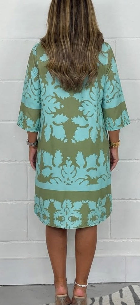 Vestido Midi Edición Estampado Dual