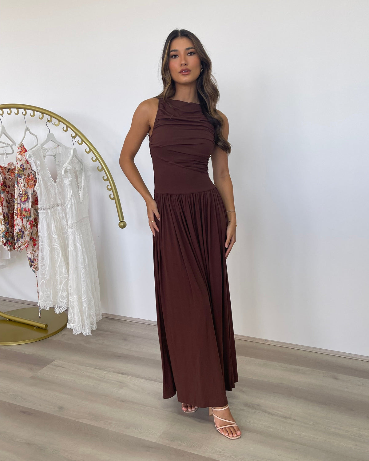 Nalla-Maxi-Dress-Brown 1